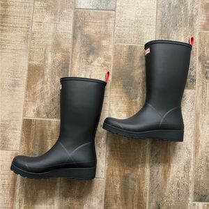 Hunter Black Rain Boots Size US8